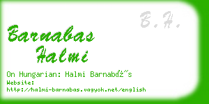 barnabas halmi business card